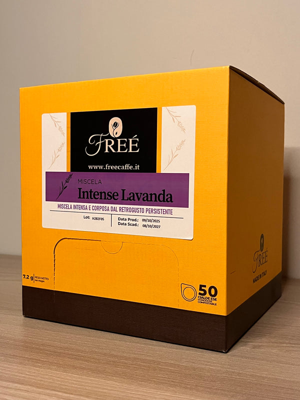 Cialde Compostabili di Caffè Artigianale formato da 50 cialde INTENSE LAVANDA