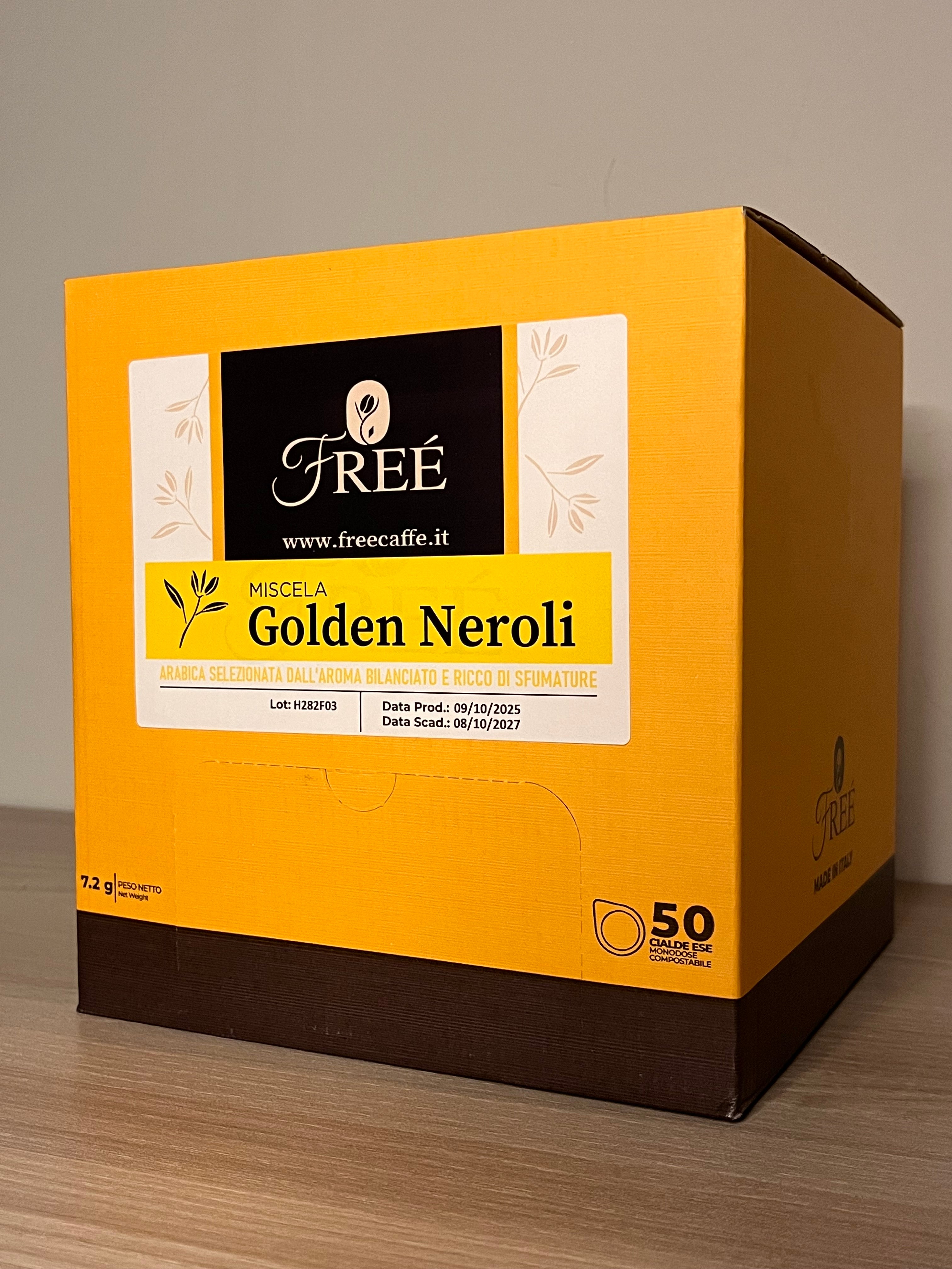 Compostable artisan coffee pods, pack of 150 GOLDEN NEROLI pods